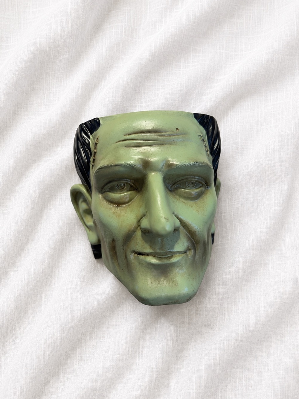 Green Frankenstein Head Frankenstein horror head planter / container